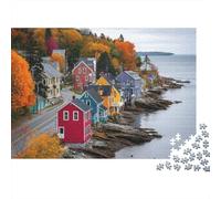 Rompecabezas de paisajes y pueblos. Apto para Todas Las Edades. Dificultad Media. Ideal para decoración. 1000 Piezas (75 x 50 cm).