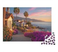 Rompecabezas de paisajes y pueblos. Diseño único y Lujoso, Juego Familiar y decoración del hogar. 300 Piezas (40 x 28 cm).