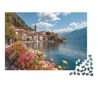 Rompecabezas de paisajes y pueblos. Diseño único y Lujoso, Juego Familiar y decoración del hogar. 300 Piezas (40 x 28 cm).