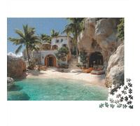 Rompecabezas de paisajes y pueblos, Extremadamente difícil, Muy difícil de completar, Apto para Adultos, 1000 Piezas (75x50cm)