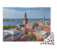 Rompecabezas de paisajes y pueblos. Ideal para Entretenimiento Familiar. Perfecto como Regalo. Muy desafiante e Interesante. 1000 Piezas (75x50cm).