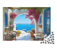 Rompecabezas de paisajes y pueblos. Un Divertido Juego Familiar Apto para Adultos, Adolescentes y niños. Súper difícil. Diseño único. 1000 Piezas (75x50cm).