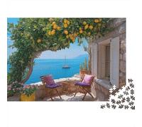 Rompecabezas de paisajes y pueblos: Un Juego Muy Creativo, Divertido y con un Alto Nivel de dificultad. Ideal para el Entretenimiento Familiar. 1000 Piezas (75x50cm).