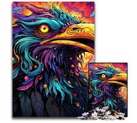 Rompecabezas de pájaro psicodélico de 1000 Piezas, Ideal para Adultos, Actividades Familiares, decoración del hogar, Regalo navideño 50x75cm/19,68x29,52 Pulgadas