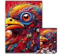 Rompecabezas de pájaro psicodélico de 1000 Piezas para Adultos. Rompecabezas difícil para Adultos navideño y decoración del hogar. 50x75cm/19,68x29,52 Pulgadas.