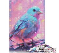 Rompecabezas de pájaros de neón, desafío difícil, 100% cartón Reciclado, Ideal para Adultos y Adolescentes, 1000 Piezas (26 x 38 cm)