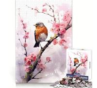 Rompecabezas de pájaros de Robin Hood de 1000 Piezas para Adultos, Juguete Inteligente, Divertido y Casual, decoración de Pared con Bordes Lisos (38x52cm)