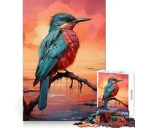 Rompecabezas de pájaros tristes de 1000 Piezas para Adultos Agudeza Mental Pasatiempo Acogedor Ajuste preciso Regalo navideño (38x26cm)