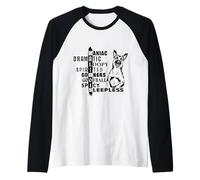 Rompecabezas de Palabras de Personalidad Belga Malinois Camiseta Manga Raglan
