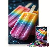 Rompecabezas de paletas de Helado arcoíris sobre Superficie Oscura para Adultos, 1000 Piezas, para Fortalecer la Memoria, Divertido Montaje de imágenes, artículo de Arte Coleccionable (50x75cm)