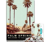 Rompecabezas de Palm Springs de 1000 Piezas para Adolescentes Desafiante, Pero Divertido y Divertido Decoración hogar 50x75cm