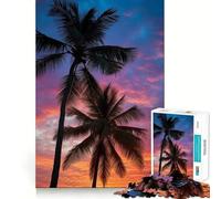 Rompecabezas de Palmeras de 1000 Piezas para Adultos, Juguete para ejercitar la Mente, Juego de Interior, Pieza de Arte de Corte preciso (38x52cm)