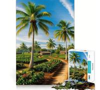 Rompecabezas de Palmeras y Sendero sinuoso para Adultos, 1000 Piezas, Juguete para ejercitar la Mente, Divertido y Relajante, Ideal para armar, Regalo navideño (38x52cm)