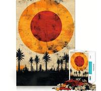 Rompecabezas de Palmeras y Sol para Adultos, 1000 Piezas, Juego de lógica Fina, Casual y Relajante, con Bordes limpios, Pieza de Arte Fina (50x75cm)