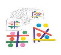 Rompecabezas de palo arco iris,Juego de bricolaje con plantillas de cartas ricas | Juguetes de madera de aprendizaje temprano, Regalo educativo de cumpleaños de Navidad