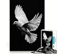 Rompecabezas de Paloma Blanca en Vuelo para Adultos 1000 Piezas Juego de Memoria Cerebral Cortado con láser para un Ajuste Perfecto aliviar el estrés (50x75cm)