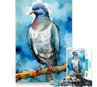 Rompecabezas de Paloma en Acuarela de 1000 Piezas Juego cognitivo Divertido Troquelado de Alta precisión aliviar el estrés (50x75cm)