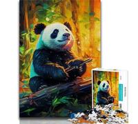 Rompecabezas de Panda de 1000 Piezas para Adultos y Adolescentes, Ideal para el hogar, Ideal para días de Lluvia, Regalo de cumpleaños 75x50cm