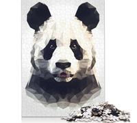 Rompecabezas de Panda de Baja poligonización, Juegos desafiantes para Toda la Familia, 100% cartón Reciclado, Ideal para Adultos y niños, Regalo de cumpleaños, 1000 Piezas (26 x 38 cm)