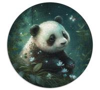 Rompecabezas de Panda de Fantasía de 1000 Piezas para Adultos. Rompecabezas Redondos de 1000 Piezas para Adultos. Ideal para Parejas Navidad,Año Nuevo y San Valentín
