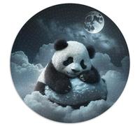 Rompecabezas de Panda de Fantasía de 1000 Piezas, Redondo, para Adultos, Diseño Intrincado, para Adolescentes, Decoración DIY y Diversión para Estimular el Cerebro, 67,5 x 67,5 cm