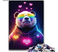 Rompecabezas de Panda neón de 2000 Piezas para Adultos y Adolescentes Interacción Entre Padres e Hijos para Reducir el estrés (70x100cm)
