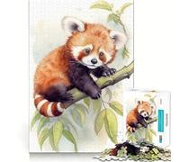 Rompecabezas de Panda Rojo para Adolescentes, 1000 Piezas, Juguete para desarrollar la Mente y la Habilidad, Juego Relajante, Corte preciso, (38x26cm)