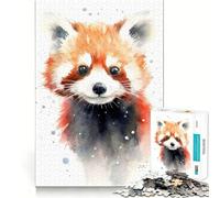 Rompecabezas de Panda Rojo Salvaje,1000 Piezas,Entrenamiento cognitivo,Piezas Perfectamente encajables,Regalo de cumpleaños,Juguete para ejercitar la Mente (38x26cm)