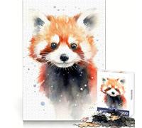 Rompecabezas de Panda Rojo Salvaje de 1000 Piezas Piensa, Entrena, recreación Tranquila, Bordes definidos Regalo conmovedor (50x75cm)