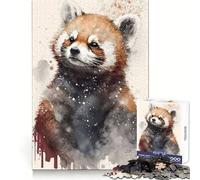 Rompecabezas de Panda Rojo Salvaje de 1000 Piezas Piensa, Entrena, recreo, Bordes definidos Regalo conmovedor (38x26cm)
