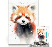 Rompecabezas de Panda Rojo Salvaje para Adultos,1000 Piezas,Juego de Habilidad y Pensamiento,Troquelado de Alta precisión,desafío entretenido para el Tiempo Libre (38x52cm)
