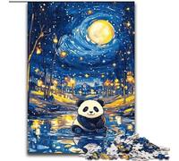 Rompecabezas de Pandas del Cielo Nocturno para Adolescentes, desafío de Inteligencia Cerebral, Juguetes adictivos para la decoración del hogar (26x38cm)
