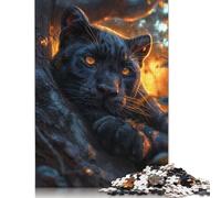 Rompecabezas de Pantera Negra con imágenes Personalizables. 100% cartón Reciclado. Ideal para niños y Adultos a Partir de 12 años 1000 Piezas (75 x 50 cm).