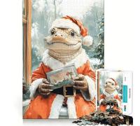 Rompecabezas de Papá Noel con diseño de cocodrilo,1000 Piezas,Divertido y sin Rebabas,Ideal para Noches tranquilas (50x75cm)