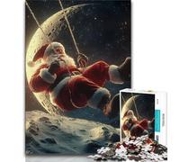 Rompecabezas de Papá Noel de 1000 Piezas para Adolescentes, Ideal para Pasar Las Vacaciones en casa y Matar el Tiempo, con póster y Hoja de Trivia a Juego (75x50cm)