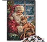 Rompecabezas de Papá Noel de 2000 Piezas para Adultos y Adolescentes, Ideal para Pasar Las Vacaciones en casa, aliviar el estrés y la interacción Entre Padres e Hijos (70x100cm)