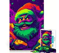 Rompecabezas de Papá Noel Enojado para Adultos,1000 Piezas,Juego de Memoria,Ajuste Firme,Montaje Seguro,Juego de construcción de Conexiones significativas (50x75cm)