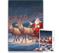 Rompecabezas de Papá Noel para Adolescentes, 1000 Piezas, Divertido y Tranquilo, Juguete de Manualidades de Primera Calidad con Bordes precisos, tamaño 38x26cm