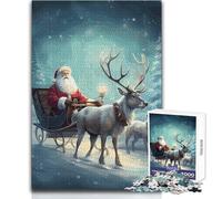 Rompecabezas de Papá Noel para Adultos, 1000 Piezas, Divertido Juego de Entrenamiento Mental, Regalo Sorpresa único, tamaño 38x52cm