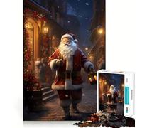 Rompecabezas de Papá Noel para la Nochebuena para Adolescentes, 1000 Piezas, estimula la Memoria, Relajante, Divertido, de Corte Premium, Regalo Elegante (50x75cm)