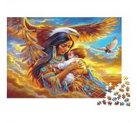 Rompecabezas de Papel 1000 Piezas Amor Maternal Alas para Adultos Cartón Grueso Arte Relajante Decoración de Pared Educativa 70x50cm/1000pcs