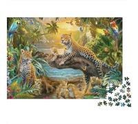 Rompecabezas de Papel 1000 Piezas Tema Selva Tropical para Adultos Papel Grueso Entrenamiento Mental Ocio Animales Educación Decoración de Pared 52x38cm/1000pcs