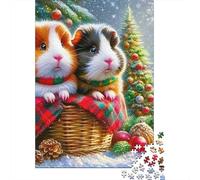 Rompecabezas de Papel Animales Navideños 1000 Piezas Adultos Educativo Cartón Grueso Decoración Alivio Estrés 38x26cm/1000pcs