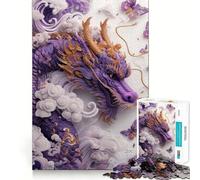 Rompecabezas de Papel con diseño de dragón majestuoso para Adultos, 1000 Piezas, Juguete para ejercitar la Mente, Tiempo de relajación, diseño para armar, (50x75cm)