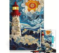 Rompecabezas de Papel con Forma de Faro de 1000 Piezas para Adultos Juguete de lógica, Divertido y Relajante Diseño para armar Regalo Ideal para Navidad (38x52cm)