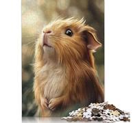 Rompecabezas de papel con retrato de cobayas de 1000 piezas para adultos, rompecabezas rectangular creativo, juego de desafío para el ejercicio del cerebro, regalo 38 x 26 cm/1000 piezas