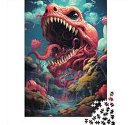 Rompecabezas de Papel Cuadrado Creativo de 1000 Piezas con Forma de Serpiente extraña para Adultos. Juego Educativo y desafiante. Medidas: 38 x 26 cm.