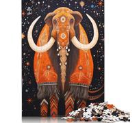 Rompecabezas de Papel de 1000 Piezas con Animales Tribales y 11 mastodontes. Ideal para Adultos y niños. Juego Educativo Medidas: 38 x 26 cm / 1000 Piezas.