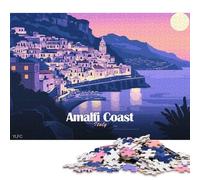 Rompecabezas de Papel de 1000 Piezas con diseño de la Costa Amalfitana, Italia. Ideal para Actividades Familiares Medidas: 38 x 26 cm.