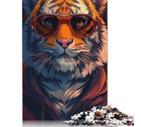 Rompecabezas de Papel de 1000 Piezas de un Tigre para Adultos, Nochebuena (75 x 50 cm).